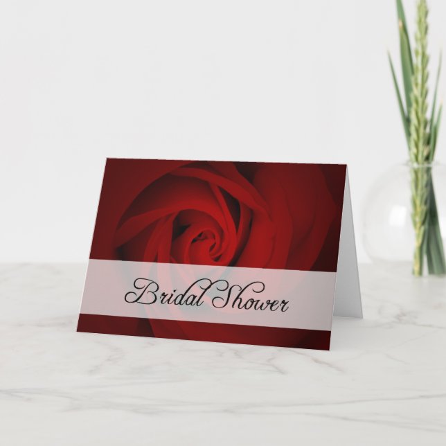 Bridal Shower : Red Rose : Invitation (Front)