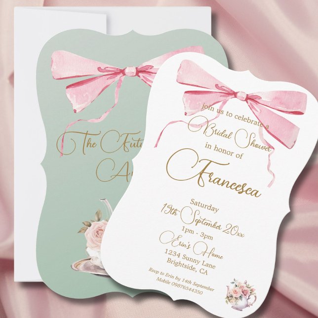 Bridal Shower Regency Party Sage Elegant Invite (Creator Uploaded)