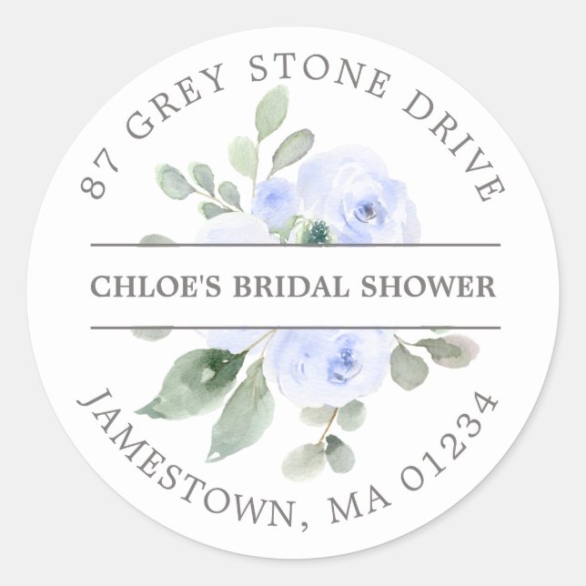 Bridal Shower Return Address Label (Front)