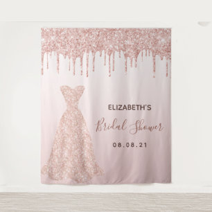 Bridal Shower rose gold drips Tapestry