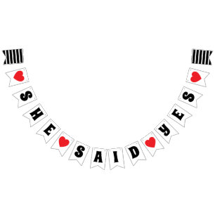 Bridal Shower She Said Yes Bunting