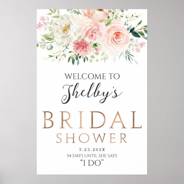 Bridal Shower sign, Bridal Shower decor (Front)