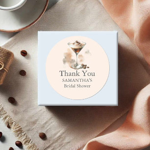 Bridal Shower Stickers Thank You Espresso Martini
