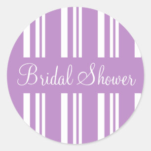 Bridal Shower Striped Envelope Sticker Seal