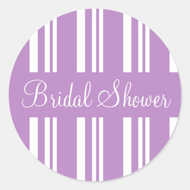 Bridal Shower Striped Envelope Sticker Seal (Front)