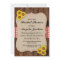 Bridal Shower Sunflower Wood Burlap Floral Invite