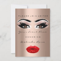 Bridal Shower Sweet 16th Kiss LIPS MAKE-UP RED RO