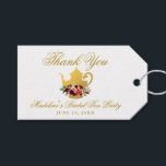 Bridal Shower Tea Burgundy Boho Floral Thank You Gift Tags<br><div class="desc">Tea Party Bridal Shower Watercolor Burgundy Marsala Boho Floral Thank You Gift Tag</div>