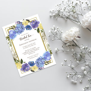 Bridal Shower Tea Carolina Classic Blue Floral Invitation