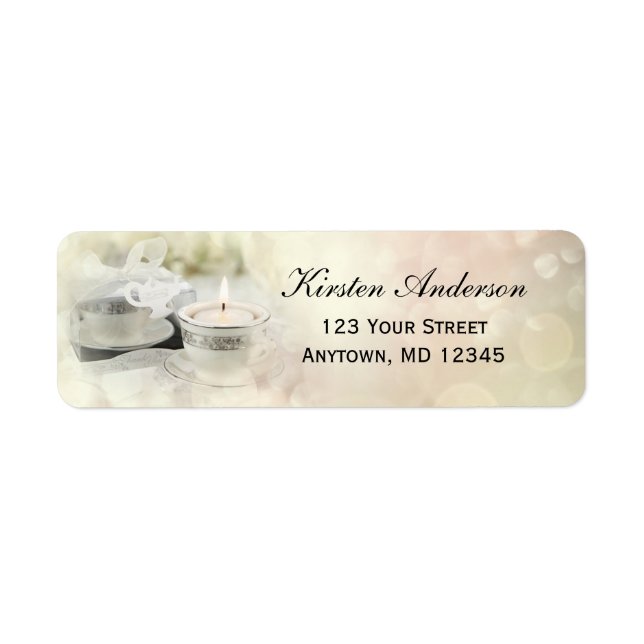 Bridal Shower Tea | Custom Return Address Label (Front)