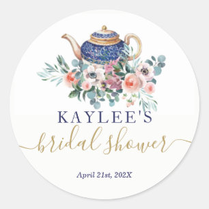 Bridal Shower tea favour sticker