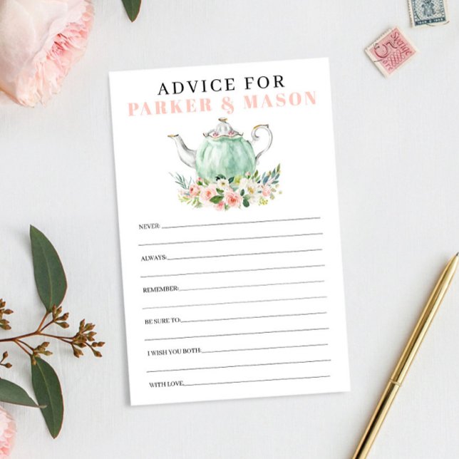 Bridal Shower Tea Party Advice and Game (Creator Uploaded)