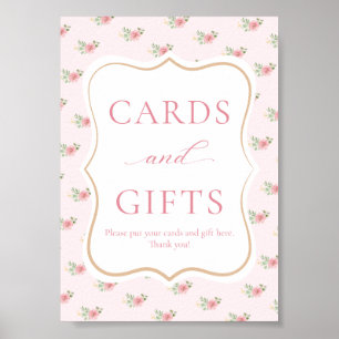 Bridal Shower Tea Party Cards and Gifts Poster