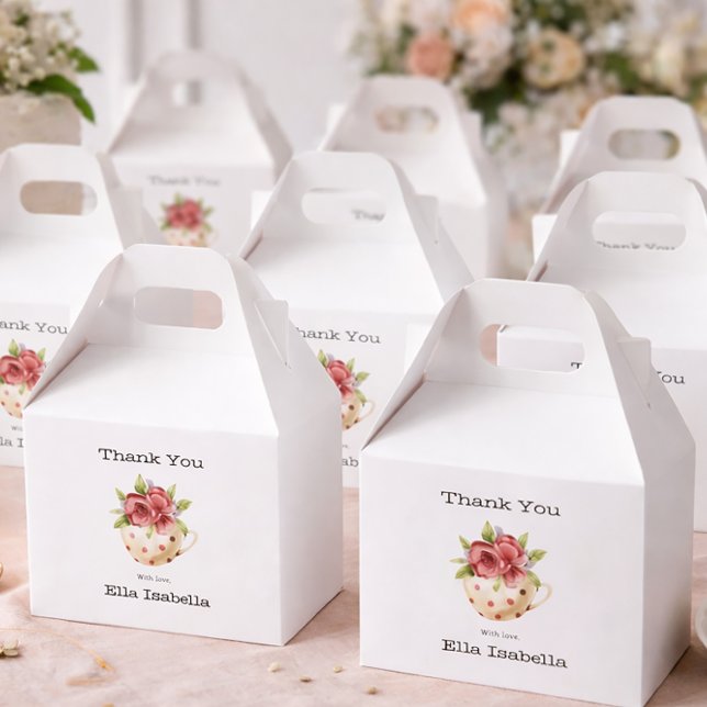 Bridal Shower Tea Party  Favour Box (Creator Uploaded)