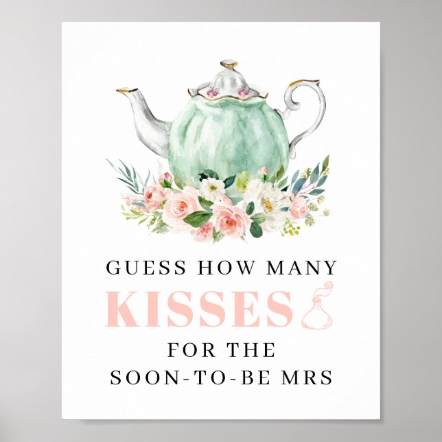 Bridal Shower Tea Party Favour Sign (Front)