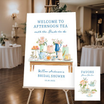 Bridal Shower Tea Party Foam Board Welcome Sign