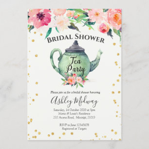 Bridal Shower Tea Party Invitation