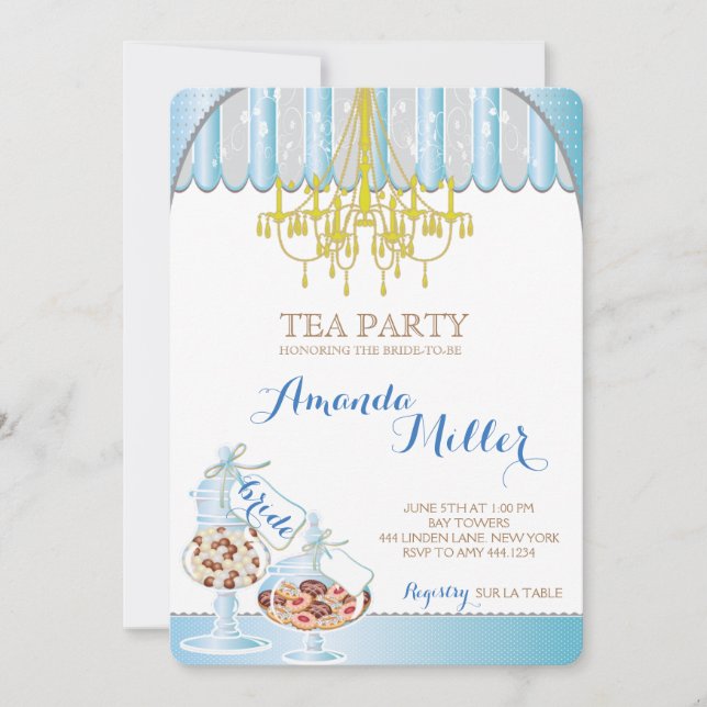 Bridal Shower Tea Party Invitations (Front)
