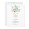 Bridal Shower Tea Party Menu Invitation