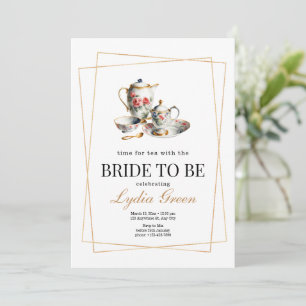 Bridal Shower Tea Party Time for Tea with the Brid Invitation
