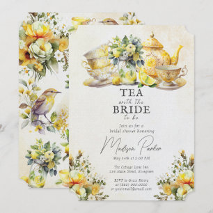 Bridal Shower Tea Party Vintage Invitation