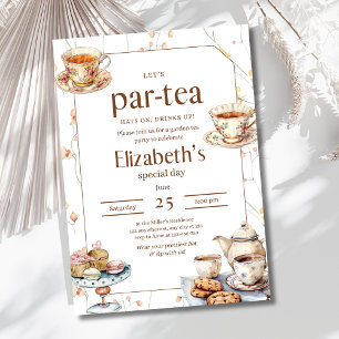 Bridal Shower Tea Party Whimsical Garden Tea Party Invitation