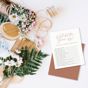 Bridal shower terracotta what did the groom say