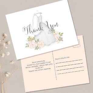 Bridal Shower Thank You Card Elegant 