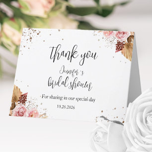 Bridal Shower Thank You Card l Boho Floral