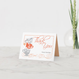 Bridal Shower Thank You Card Orange