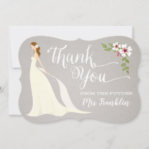 Bridal Shower Thank You Card - Strawberry Blonde