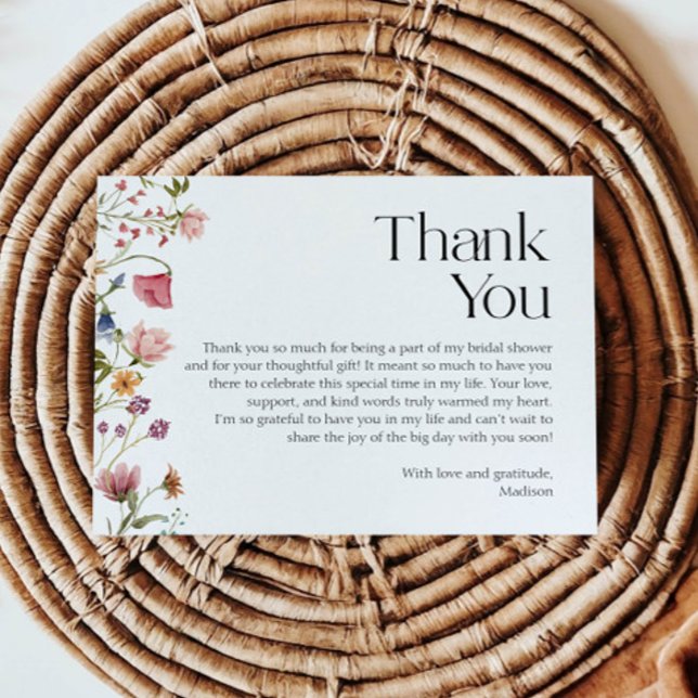 Bridal Shower Thank You Enclosure Card (Creator Uploaded)