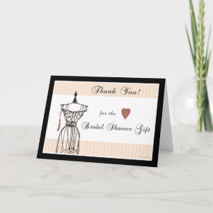 Bridal Shower Thank You - Mannequin Card