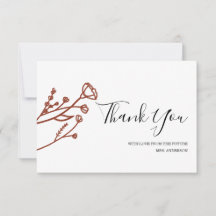 Bridal Shower Thank You Note
