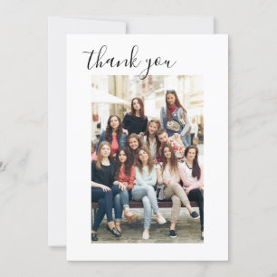 Bridal Shower Thank You Photo Minimalist Card