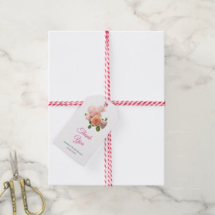 Bridal Shower Thank You Script Watercolor Floral Gift Tags