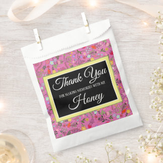Bridal Shower Thank You Spring Wildflowers Purple Favour Bag