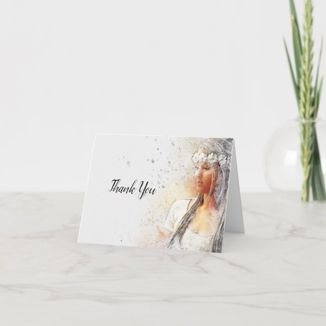 Bridal Shower Thank You with Bride (Front)