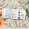 Bridal Shower Ticket Invitations