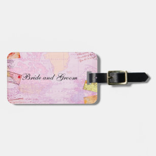 Bridal shower travel theme luggage tag