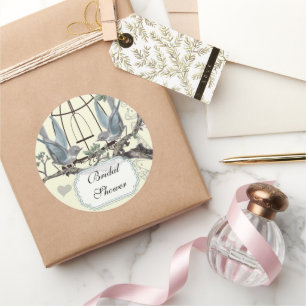 Bridal Shower Vintage Bluebird Wedding Seal