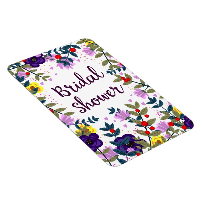 Bridal Shower Vintage Flowers Magnet (Right Side)