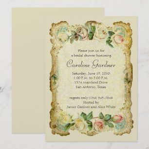 Bridal Shower Vintage Frame Invitation