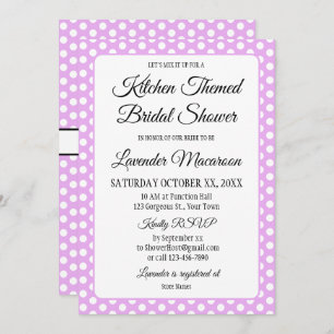 Bridal Shower Vintage Polka Dots Bows Lavender