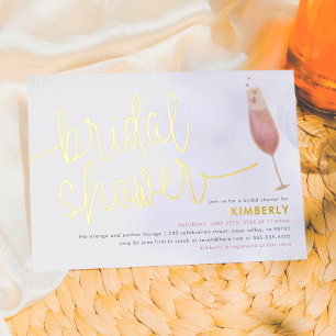 Bridal Shower Watercolor Champagne Bridal Shower