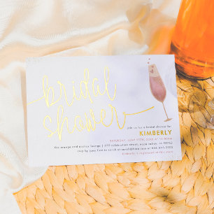 Bridal Shower Watercolor Champagne Bridal Shower