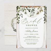 Bridal Shower Watercolor Vines Canopy Arbor Boho