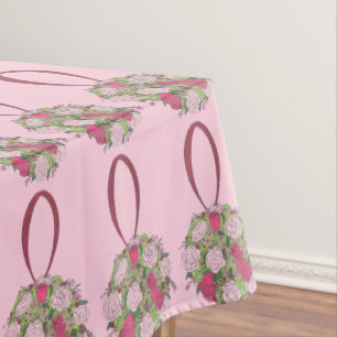 Bridal Shower Wedding Bouquet Floral Tablecloth