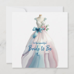 Bridal Shower Wedding Dress Bride to Be Card