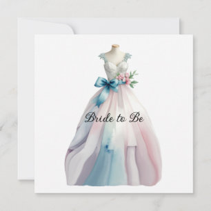 Bridal Shower Wedding Dress Bride to Be Card